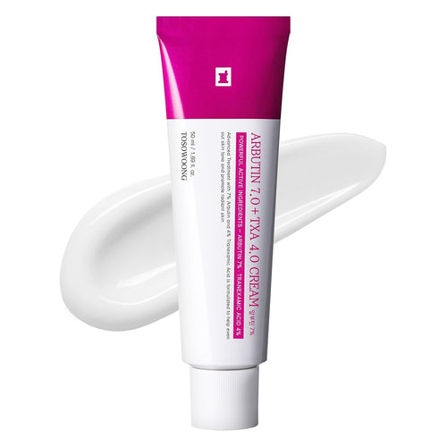 TOSOWOONG Arbutin 7% + Tranexamic Acid 4% Cream for Dark Spots & Hyperpigmentation